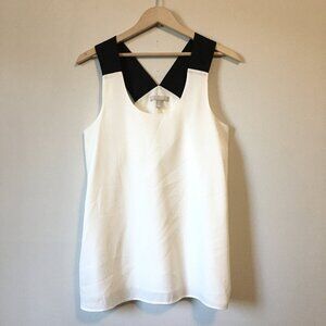 Banana Republic Bi-Layer Chiffon Tank Top Black Band Shoulder Strap Small